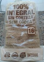 Pan de molde 100% integral sin corteza 0% azúcares añadidos