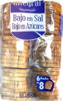 Pan tostado integral bajo en sal y azúcares
