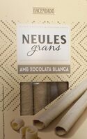 Neules grans amb xocolata blanca