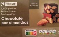 Turrón praliné chocolate con almendras