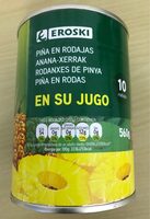 Piña en rodajas en su jugo