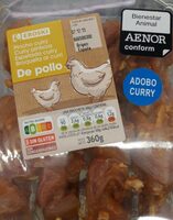 Pincho curry de pollo