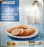 Galletas sin sal y sin azúcares añadidos