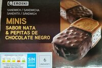 Minis sabor nata y pepitas de chocolate negro