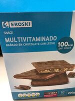 Snack multivitaminado bañado en chocolate con leche