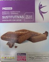 Barritas sustitutivas chocolate con leche