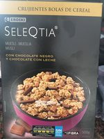 Muesli con chocolate negro y chocolate con leche