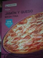 Pizza jamón y queso