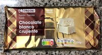 Turrón de chocolate blanco crujiente