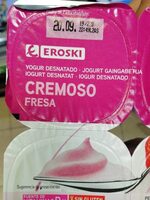 Yogur desnatado cremoso fresa