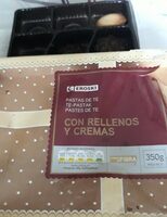 Pastas de té con rellenos y cremas