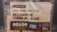 Crepes rellenos de crema al cacao