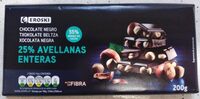 Chocolate negro 25% avellanas enteras
