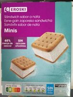 Sándwich sabor a nata mini sin azúcares