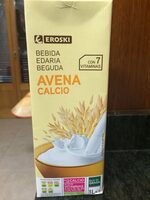 Bebida de avena con calcio