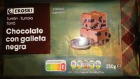 Turrón de chocolate con galleta negra