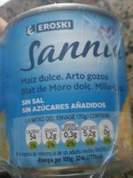 Maiz dulce sin sal y sin azúcares