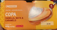 Copa vainilla, nata y caramelo