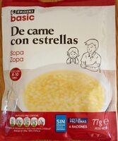 Sopa de carne con estrellas