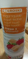 Yogur líquido fresa y platano