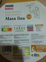 Bases de pizza masa fina