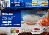 Yogur griego manzana y canela