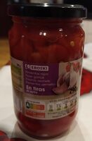Pimientos rojos en tiras al ajillo