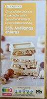 Chocolate blanco 25% avellanas enteras