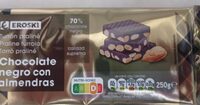 Turron praline Chocolate negro con almendras
