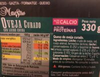 Queso de oveja curado con leche cruda