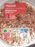 Pizza fresca barbacoa masa fina