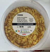 Tortilla de patata con cebolla caramelizada