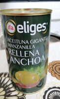 Aceituna gigante manzanilla rellena anchoa