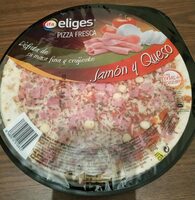 Pizza jamón y queso