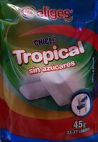 Chicle tropical sin azúcares