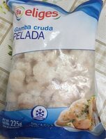 Gambas crudas peladas