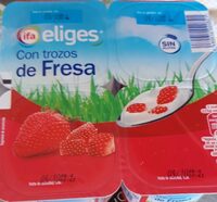 Yogur con trozos de fresa