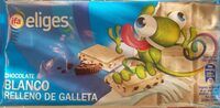 Chocolate blanco relleno de galleta