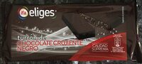 Turrón de chocolate crujiente negro