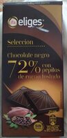 Chocolate negro 72% con pepitas de cacao tostado