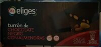 Turron de chocolate negro con almendras