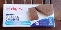 Turrón chocolate crujiente sin azúcar