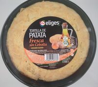 Tortilla de patata fresca sin cebolla