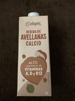 Bebida de avellanas con calcio