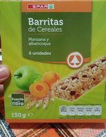 Barritas de cereales manzana y albaricoque