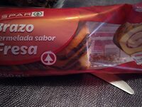 Brazo con mermelada sabor fresa
