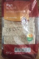 Pan de molde integral sin corteza