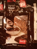 Chocolat noir pâtissier 64%