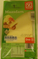 Maasdam (27% MG) x 10 tranches - 200 g - Dia