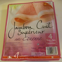 Jambon Cuit Supérieur avec couenne Dia 4 tranches